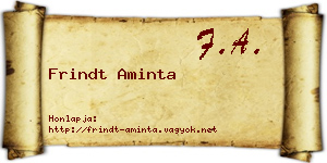 Frindt Aminta névjegykártya